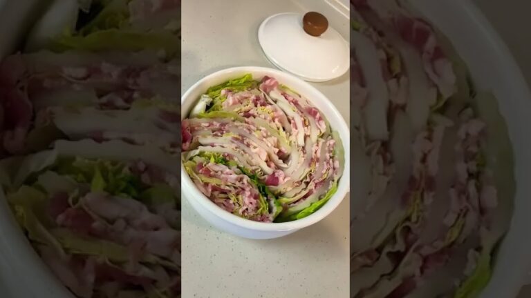 白菜豚バラ肉スープ下ごしらえ