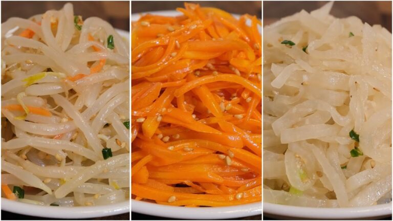 めっちゃ簡単でめっちゃ美味しいおかず ナムル 3選 | もやしナムル / にんじんナムル / 大根ナムル | 時短！簡単！節約！