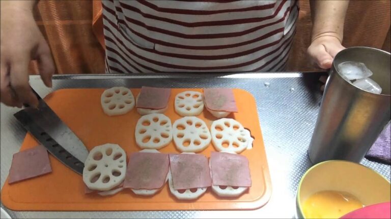 レンコンとハムの挟み揚げ　お弁当用！　Lotus root recipes