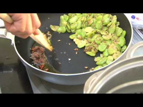 ソラマメのソテー・アンチョビ風味