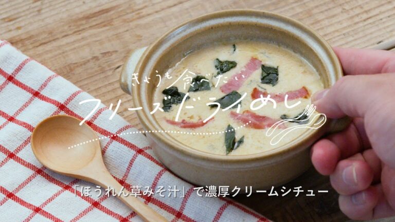 きょうも食べたいフリーズドライめし「ほうれん草みそ汁で濃厚クリームシチュー」