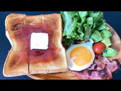 ニートが作る全力朝ごはん(朝食ワンプレート、トースト)