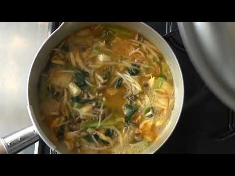 シーフードと野菜のキムチスープ（野菜摂取）
