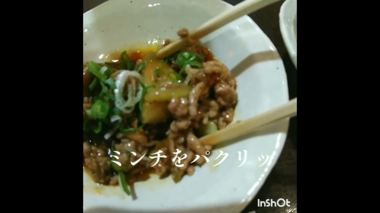 #三宮男飯 #三ノ宮グルメ #立ち飲みグルメ 麻婆茄子と筑前煮やね、大皿から小皿に入れて…はいどーぞ、茄子をパクリッ、ミンチをパクリッ、大きな鶏肉をパクリッ、芋水割りをゴクリ、立ち飲み新店舗！