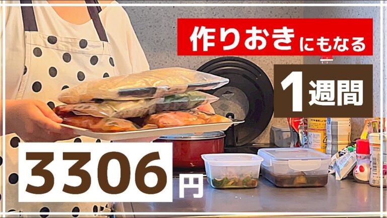 【1週間作り置き】超節約！メニューを考える必要なし！