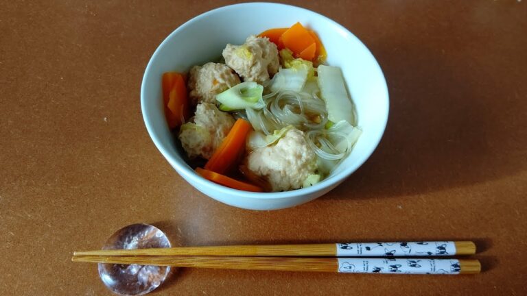 【ヘルシー】な【肉団子の春雨スープ】
