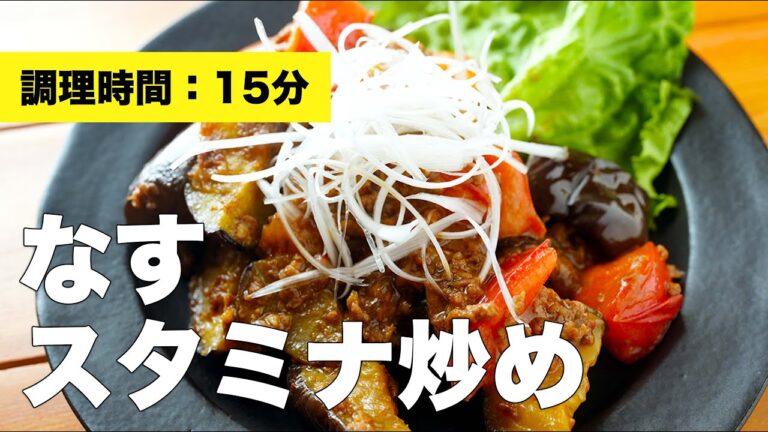 【ナス炒めレシピ】なすスタミナ炒め【簡単味付け】