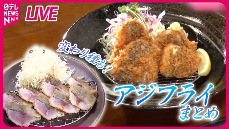 【アジフライまとめ】自慢の食材は故郷の海から山から　産地直送のウマい店 / 近江牛＆天然アジ＆生姜焼き！　こだわり一品食材のランチメニュー　など（日テレNEWS LIVE）