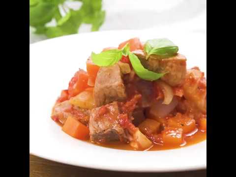 ご飯にもよく合う煮込み料理 豚肉と野菜のトマトソース煮 ｜ moguna[モグナ]