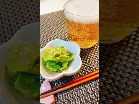 レンジで簡単🍻ブロッコリーの茎でザーサイ風おつまみ🥦 #shorts