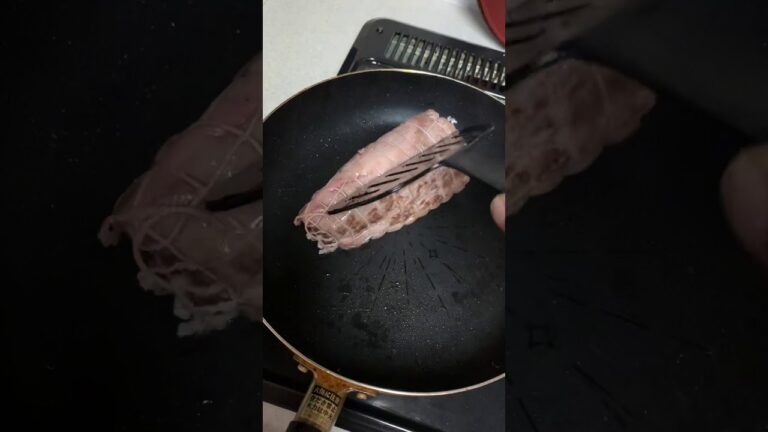 豚肉の塊をフライパンで焼いてみた！
