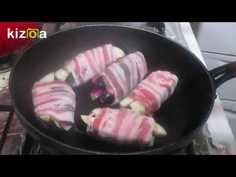 ナス🍆の蒸し肉🐷巻き：実践編