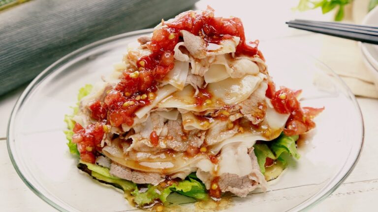 純正ごま油で簡単トマトだれ♡『つるもち冷しゃぶ』