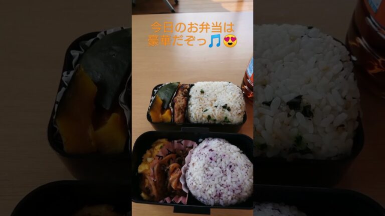 豪華なお弁当❗😍れんこんと牛肉のしぐれ煮とハンバーグ🎵#shorts #お弁当 #豪華 #お昼ごはん