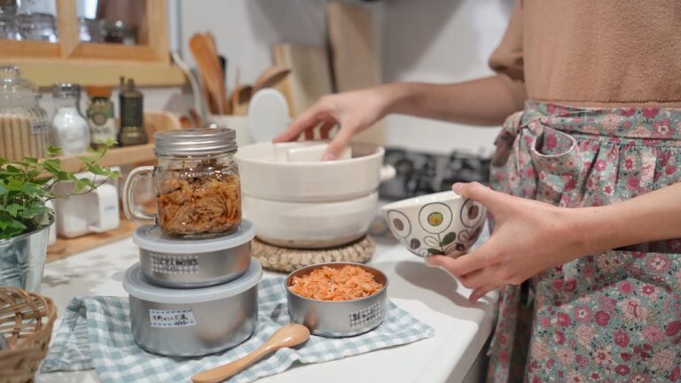 【料理vlog】我が家の定番ご飯のお供｜主婦のひとりランチ｜せいろの蒸し野菜