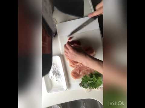 ササミの梅シソ巻き❤️