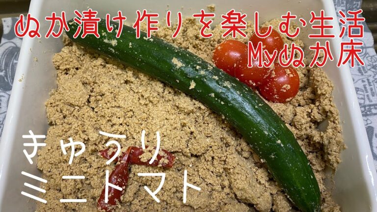 きゅうりとミニトマトを漬けました！