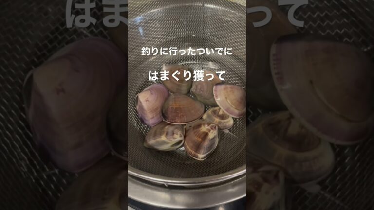 釣りに行ったついでにはまぐり獲ったのでお吸い物にしてみました！