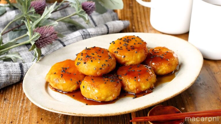 【チーズさつまいももち】クリームチーズと甘辛いタレが絶妙！もちもち食感でおやつにピッタリ♪｜macaroni（マカロニ）