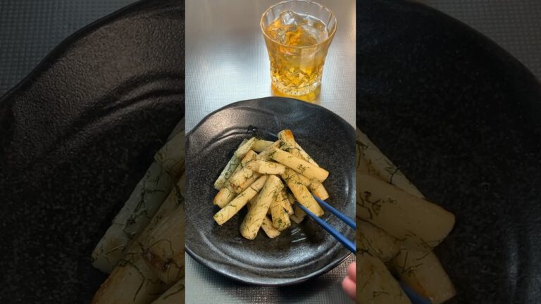 宅飲みレシピ！長芋ののり塩バター炒め　#shorts