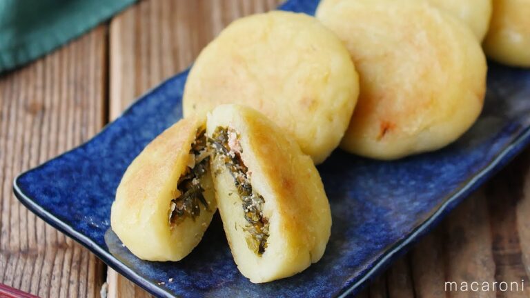 じゃがいもでほくほく。高菜明太おやき
