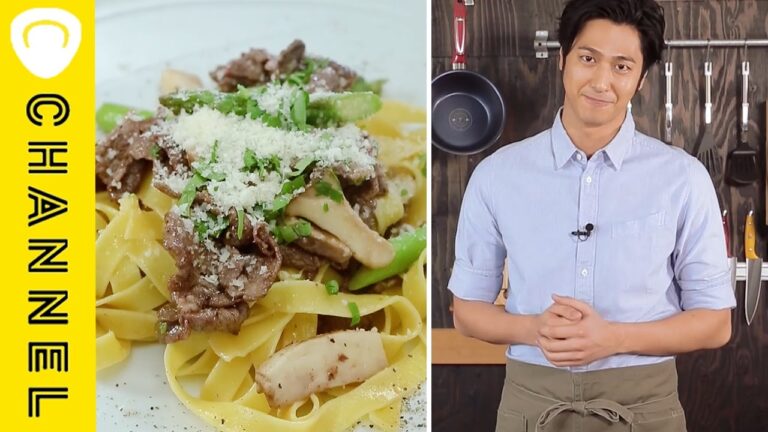 牛薄切り肉とアスパラのフィットチーネ　速水もこみちプロデュースのキッチングッズで作る｜C CHANNELレシピ