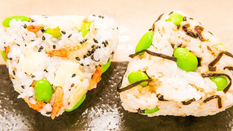 2種の枝豆むすび！白ごま塩昆布＆チーズ桜えび