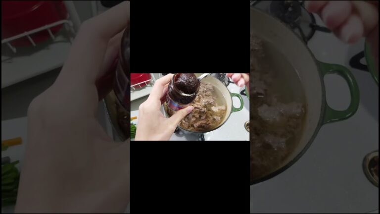 ふるさと納税の牛肉でピリ辛うまうまスープつくった記録('∇')【一人暮らしvlog】#Shorts