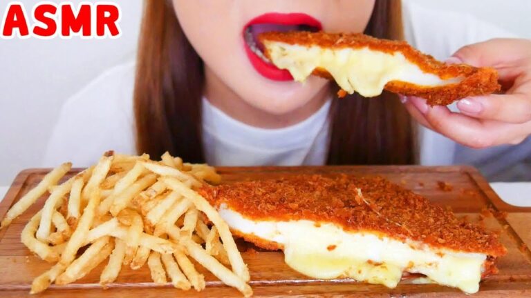 【咀嚼音/ASMR】はんぺんチーズフライ フライドポテトを食べる音 fried Fish cake &  French fries 【Eating Sounds】