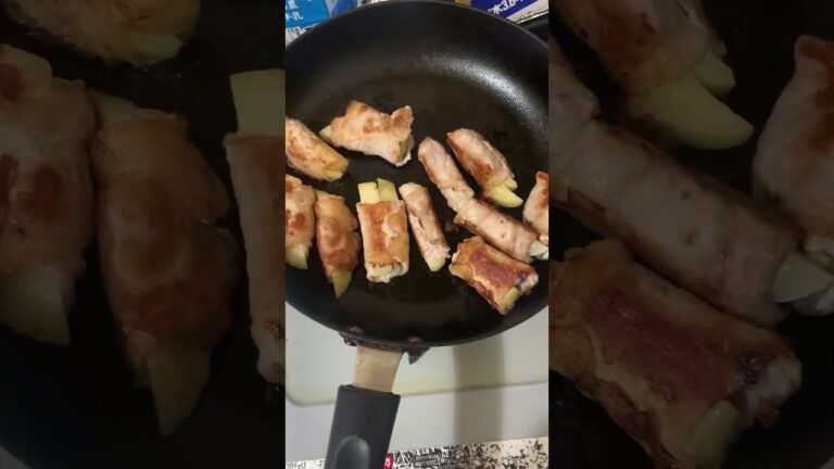 ポテトのベーコン巻き完成　#夕ご飯　＃ベーコン　#ジャガイモ