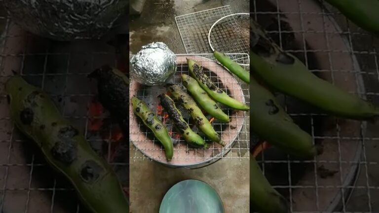 七輪で極上のそらまめを焼く者 #shorts