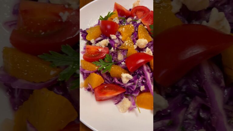 紫キャベツのマリネ。オレンジとゴルゴンゾーラ🥗 #チャンネル登録お願いします #料理チャンネル #料理動画 #cooking #cookingchannel #サラダ #マリネ #いただきます