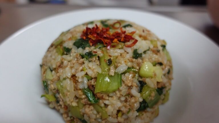 ＃１４８　チンゲン菜と生姜のチャーハンを作ろう！