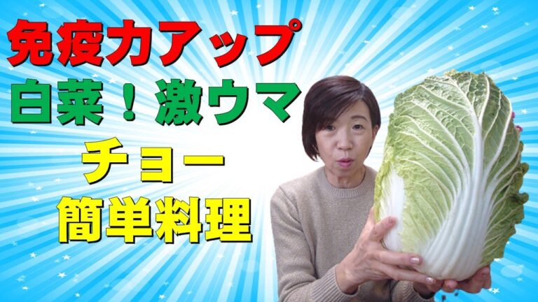 【免疫アップ】胃腸にやさしい白菜超簡単レシピ＜腸内フローラシリーズ100＞