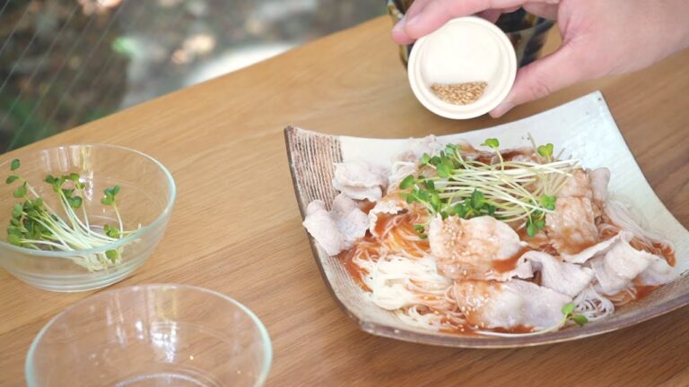 揖保乃糸そうめん　激うまジンジャー豚しゃぶレシピ