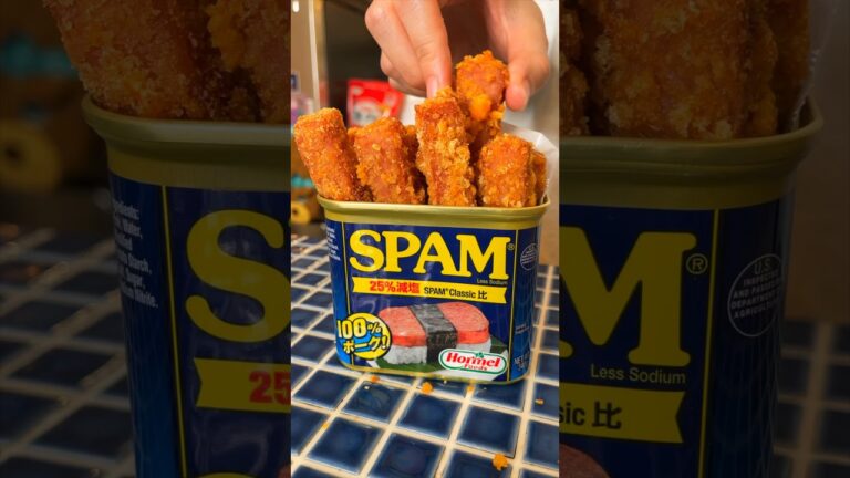 ビールが100杯飲める🍺スパムの丸ごと揚げ作ってみた#shorts