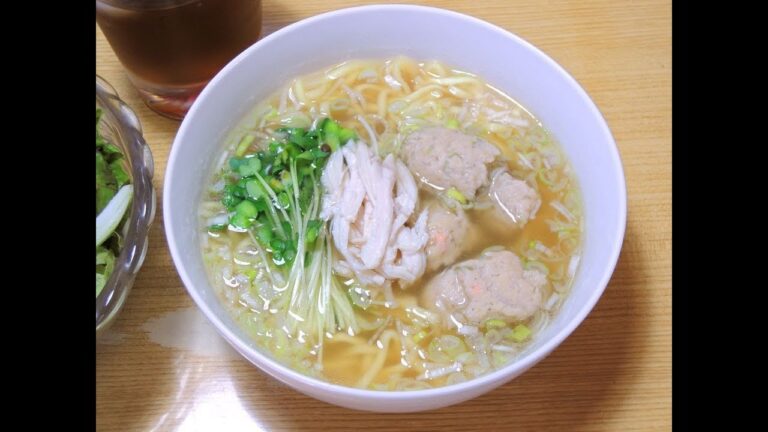 【今日の】鶏団子塩ラーメン【昼食】