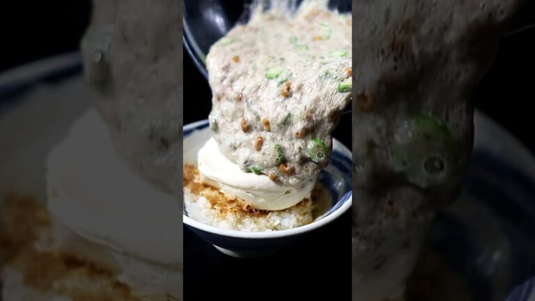 ネバネバを乗っけたご飯 #オクラ #納豆レシピ #山芋  #一人暮らし