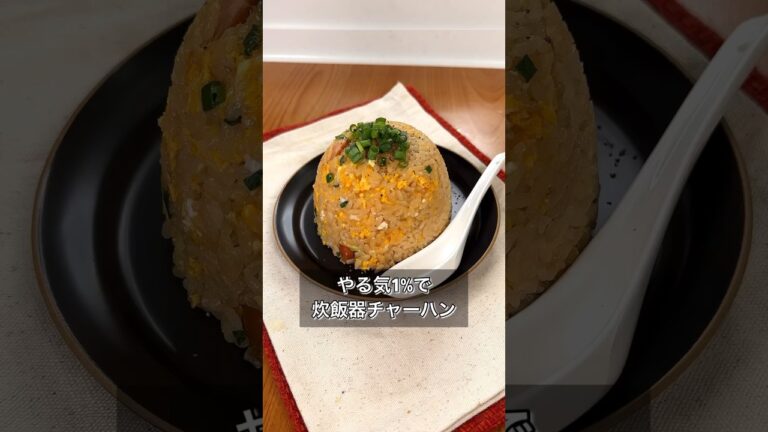 やる気1%で炊飯器チャーハン