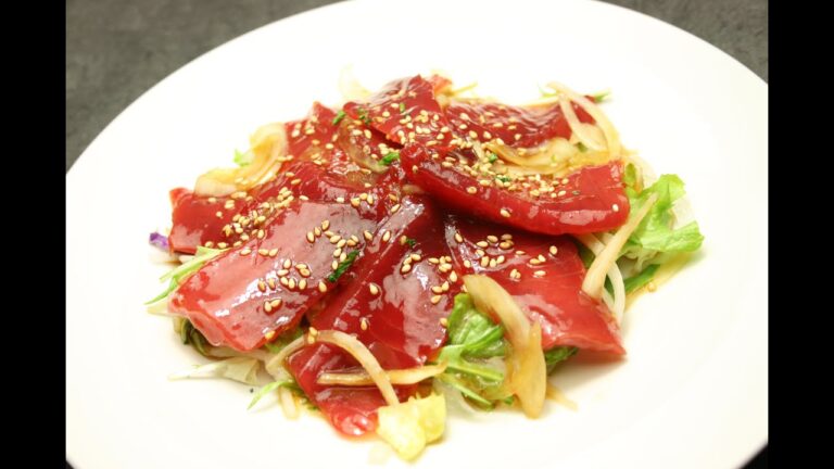 【マグロレシピ】中華風まぐろカルパッチョ（焼津船元まぐろ家福坊）