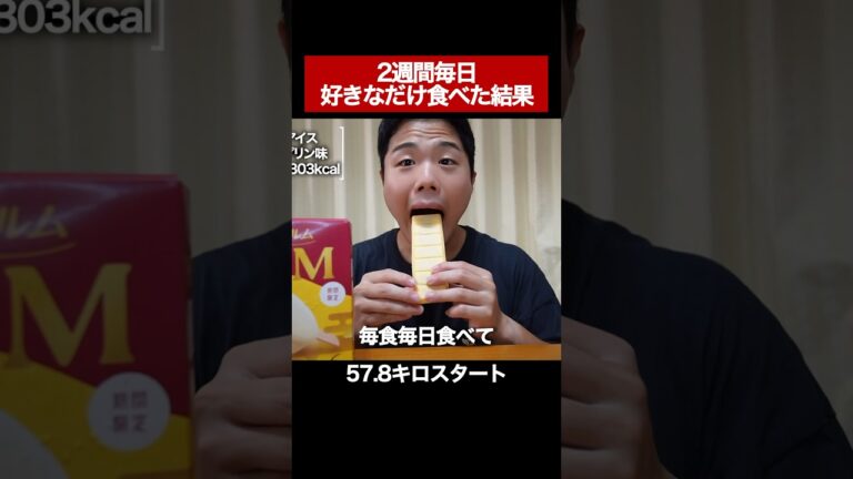 2週間毎日毎食好きなだけ食べた結果#shorts