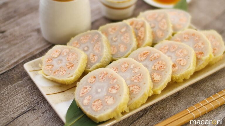 おいしさギュギュッと！ 豆腐 明太の 揚げ れんこん のレシピ 作り方