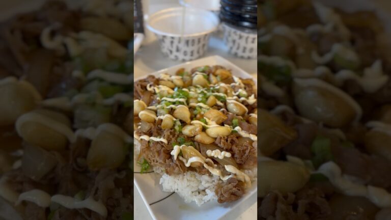 牛丼にニンニクマシマシでヤバいうまい #飯テロ #eating