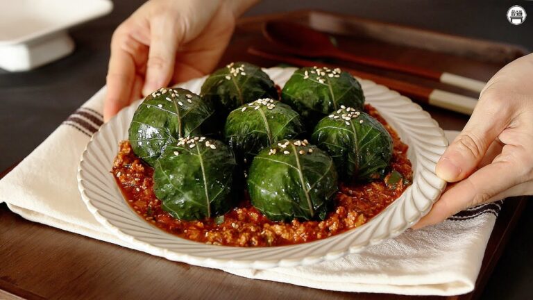 [韓国料理] 濃味テンジャンとくりくりエゴマの葉のサムパブ, 강된장 깻잎 쌈밥