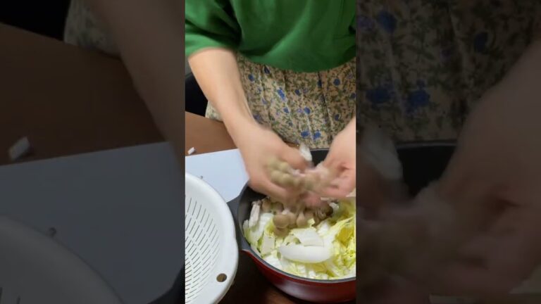 豚肉で、即席すき焼き①