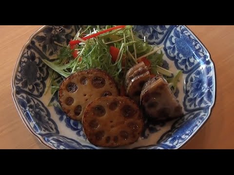 蓮根と豚ひき肉の挟み焼き（高橋善郎）