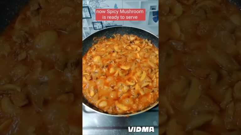 Spicy mushroom recipe#youtubeshorts#musroom#spicymushroomasm