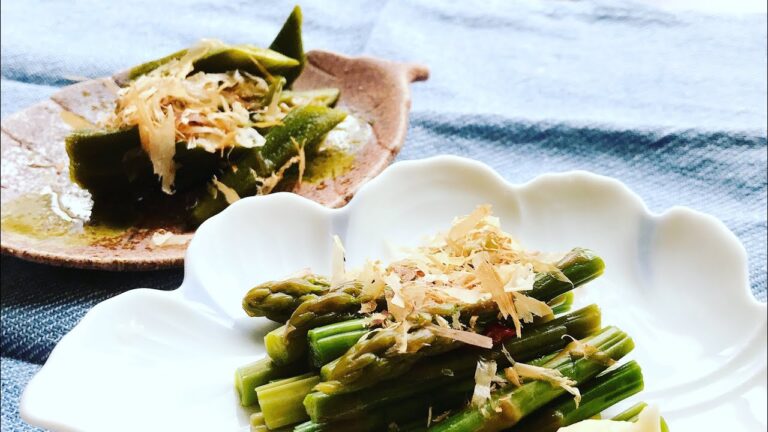 麺つゆで簡単おつまみ！アスパラとオクラの麺つゆ漬け♬「簡単レシピ」