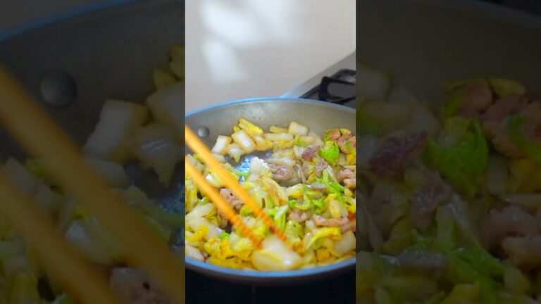 【糖質12.0g】白菜で作るとんぺい焼き。材料３つで簡単。ダイエット中にも野菜不足解消にも◎#short