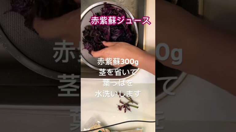 【赤紫蘇ジュース♪】#かんたんレシピ #赤紫蘇#赤紫蘇ジュース#夏レシピ#ジュースレシピ#手作りジュース